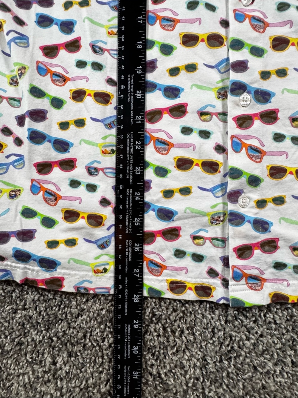 Michael's Swimwear Mens XL Sunglasses Print Cotton Short Sleeved Button Up Shirt - Picture 6 of 7